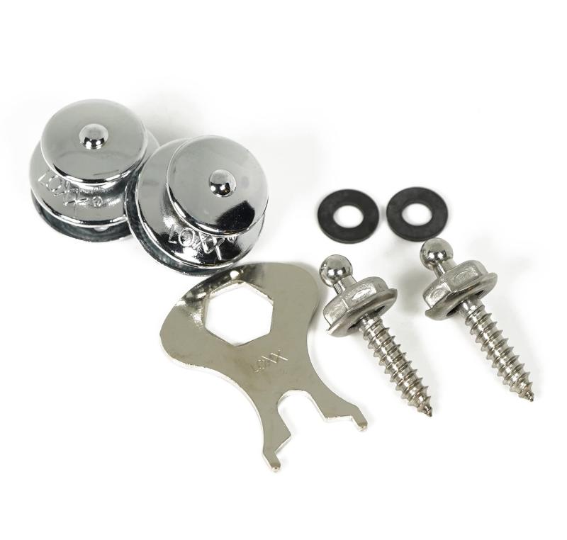 LOXX LOXX Music Box Standard Chrome ストラップロックアコースティックギターに取り付けるためのストラップロックです。エレキギター、アコースティックギター、エレキベースで、LOXXは楽器を適切に固定します。制作時期、入荷時期により、付属品、デザインや仕様等が予告なく変更となる場合がございます。あらかじめご了承ください。