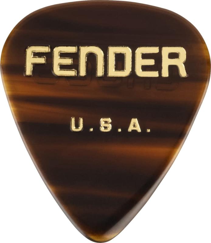Fender フェンダー ピック Chugg™ 351 Picks, 6-Packセルロイド製フェンダーオリジナルピック伝統的な351シェイプTortoise Shellカラー6枚入り