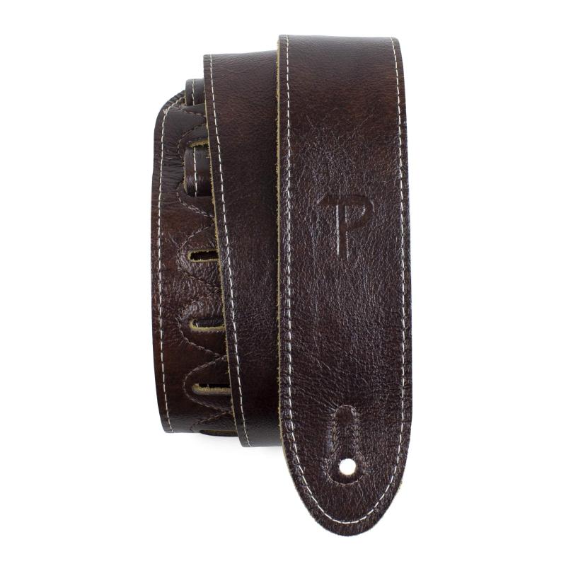 P Perri's Leathers Ltd. イタリアン レザーギターストラップ 2インチ 色: マホガニーカナダのストラップメーカーとして世界でもトップブランドと称される” Perris”のイタリアンレザーギターストラップ全長：MAX1300mm MIN1100mm　　幅：50mm