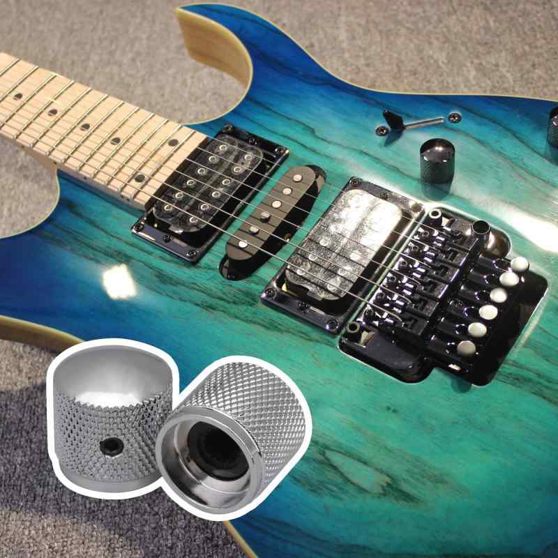 Yibuy 4 エレキギターやベース用ブロンズドームノブ クロム セットスクリュー 中空シャフト径：5.4 ミリメートル スプリットシャフトポットのみに適合 bambooec-10034454 バンブ サンプル画像2