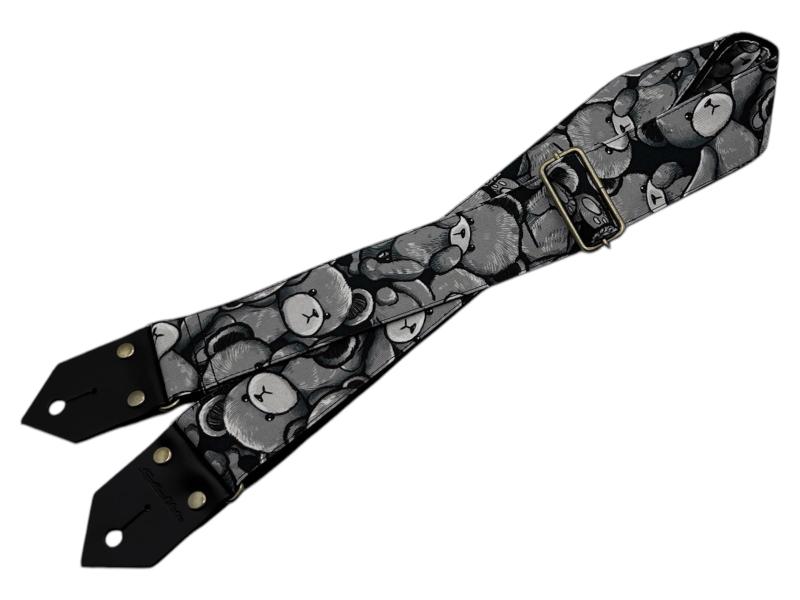 Spice Note スパイスノート ギターストラップ Printing Fablic Series 日本製 全長820mm～1450mm Teddy ver.2.0 ES-PP50NTB/BLK