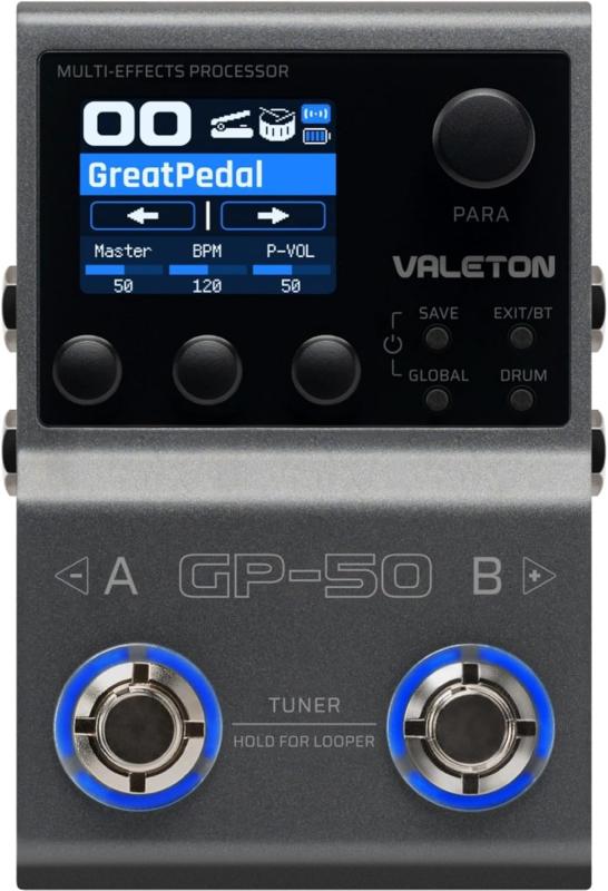 Valeton GP-50 マルチエフェクトプロセッサー/SnapTone ＆ IR ローダー マルチエフェクター