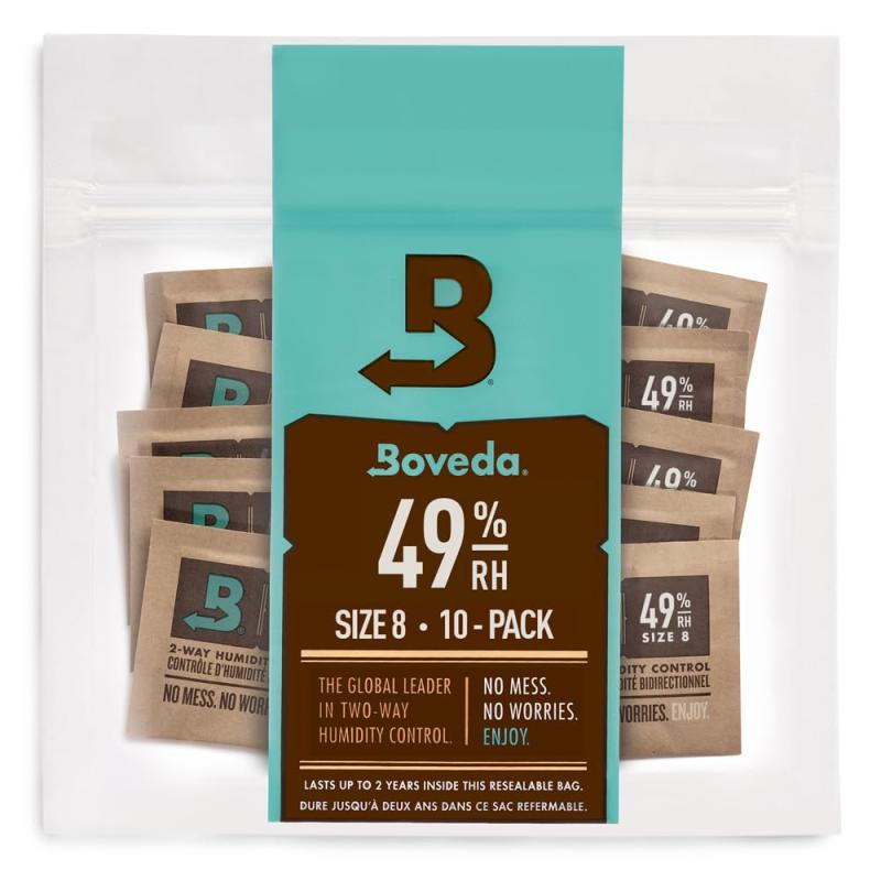 Boveda 包装 と 保管 水分-センシティブ 製品 49-RH 2-ウェイ 湿度 コントロール サイズ 8 最大 1 オンス (30 グラム)用 10-カウント 再密封 袋