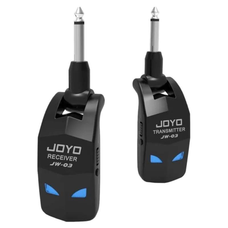 JOYO ギター/ベース用 ワイヤレスシステム JW-032.4GHz 帯を使用したギター／ベース用ワイヤレスシステム送信機と受信機を1 対1、または1対複数セットで使用可能。駆動時間：約8時間 (フル充電時)動作範囲：20m 可視範囲寸法：78 x 37 x 30mm（折り畳み時)
