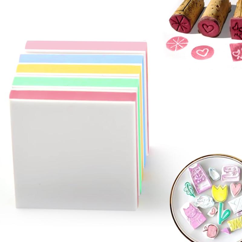Rakuten - ADOFUN 消しゴムはんこ【5点セット】簡単な彫刻 ソフトゴムスタンプ材料 大きい 初心者向けオリジナルスタンプ アート教室 家庭DIY工芸品印鑑 子供用鉛筆消しゴム 学用品 パーティーの記念