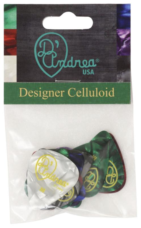 D'Andrea (ダンドレア) TDC351 .71 (Medium) DESIGNER MOTHR OF PEARL CELLULOID 1パック/12枚入り ギターピック