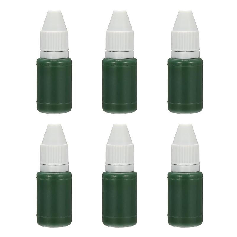 乐天商城 - PATIKIL 0.33oz インクリフィルスタンプパッド 6個 10mlスタンプパッドインクリフィル オフィススタンプセルフインキングスタンプ 日付スタンプスクラッ プブッキング ペール緑