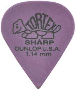 Jim Dunlop TORTEX SHARP Pick 24枚セット 1.14mm トーテックス シャープ ピック ＆ Musent Custom Players Pick 特典付き | 412B114-PUR-24P