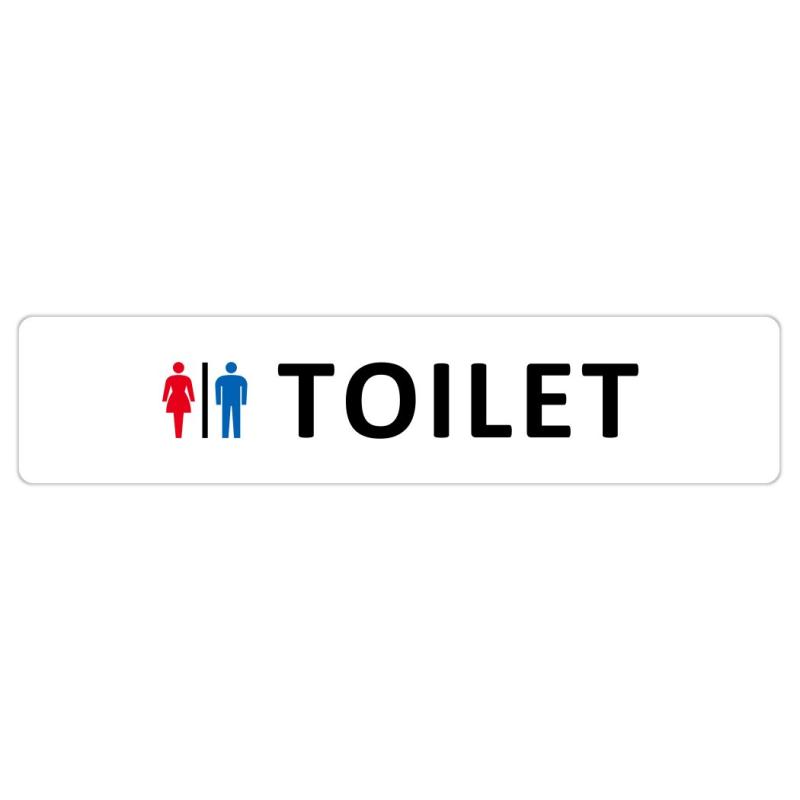 乐天商城 - TOILET トイレ マークあり 高耐候性ステッカー 35X160mm ヨコ型
