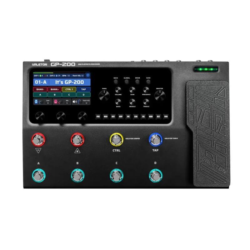 Valeton GP-200 マルチエフェクター エクスプレッションペダル FXループ MIDI アンプモデリング IRキャビネットシミュレーション ステレオ USBインターフェース