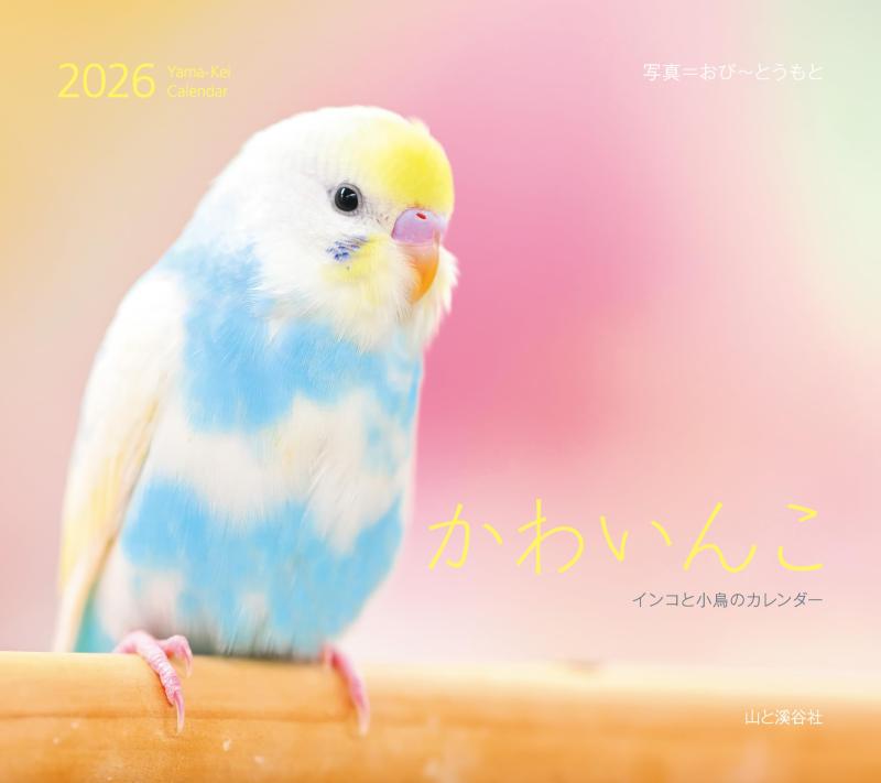 乐天商城 - カレンダー2026 かわいんこ インコと小鳥のカレンダー（月めくり/壁掛け/鳥） (ヤマケイカレンダー2026)