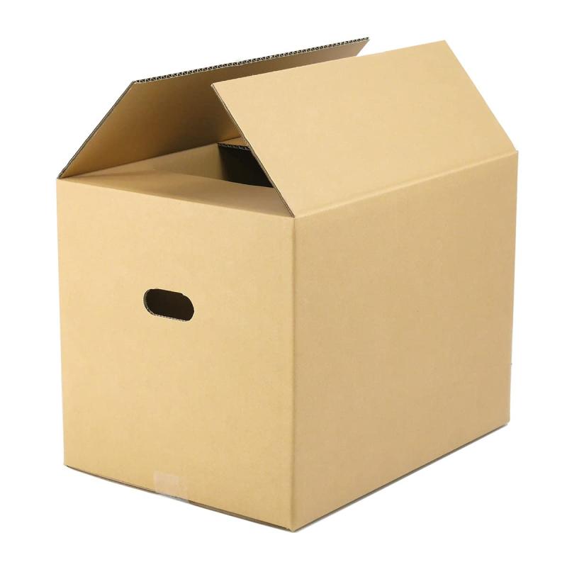 Rakuten - 桐パック：ダンボール箱 120サイズ 手掛け穴付き 5枚 (外寸：450×330×335mm)(5ミリ厚)