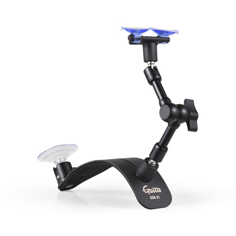 Btuty Guitar Support Rest Leg Bracket, Suction Cup Mount, Aluminum, Professional Guitar Leg Stand, Musical Instrument Accessory, Lightweight Folding Leg Support Bracket