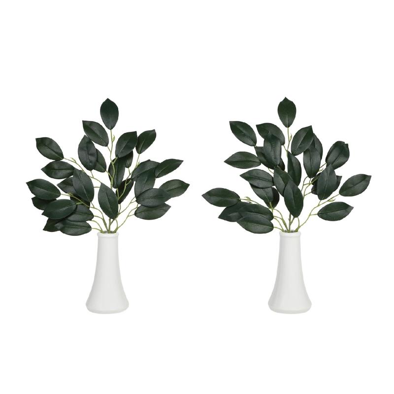 Rakuten - 榊【さかき】 枯れない榊（サカキ）2本セット 造花 日本検品 神棚用 神事 神具 約35cm 造花専門メーカー【心鎮まるひとときを】神棚を清らかに彩る、永続の榊（2束セット）