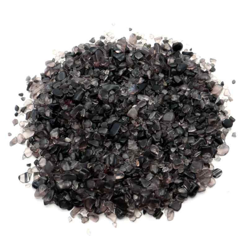 乐天商城 - [GOLD STONE] ブラックアイス オブシディアン さざれ石 100g サイズ極小 SS 100g 黒曜石 天然石 パワーストーン 浄化グッズ ネイルパーツ 材料 レジンパーツ おうち時間