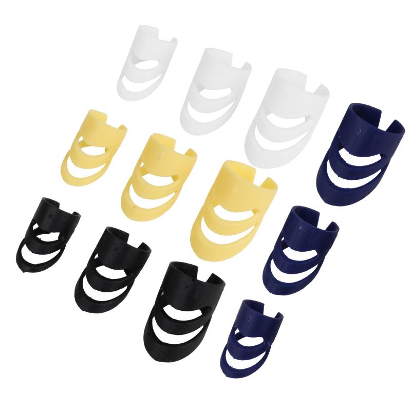 Yibuy 12個入れ S M L 多色 プラスチック製のギターフィンガーピックギター/弦楽器楽器プレーヤーのための痛みのないプレイを可能にしますプラスチックの使用や、あなたの破損した1のための良い代替を除去することが容易となりますギター、クラシック、フラメンコ、スチール弦ギター、ハープやバンジョー電気ショック療法：以下を含む弦楽器のすべてのタイプに適しています。