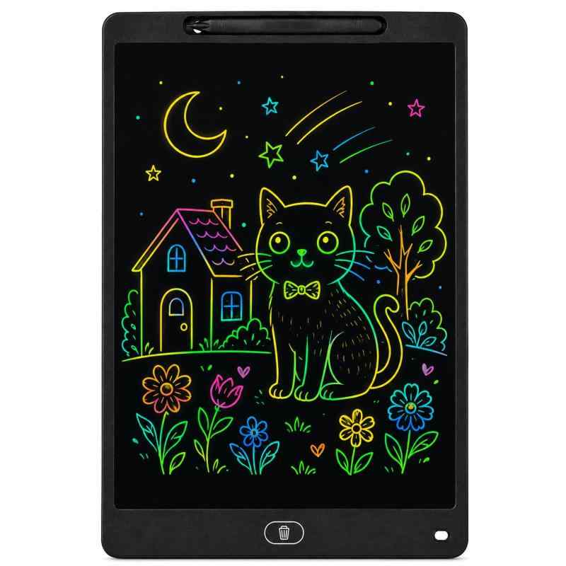 [ゼンシェル] 電子メモパッド 16インチ 電子ノート 大画面 お絵描きボード 電子メモ帳 子供 大人 書いて消せるボード 筆圧感知 ワンタッチ消去 ロック機能 電池交換式 グラデーション