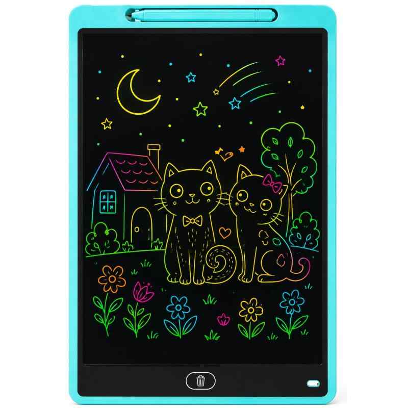 バンブの[ゼンシェル] 電子メモパッド 16インチ 電子ノート 大画面 お絵描きボード 電子メモ帳 子供 大人 書いて消せるボード 筆圧感知 ワンタッチ消去 ロック機能 電池交換式 グラデーション｜アングル2