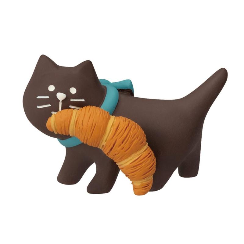 乐天商城 - デコレコーポレーション concombre パン運び子猫 クロワッサン サイズ：約W4.6 D2.6 H3.2 ZCB-47316