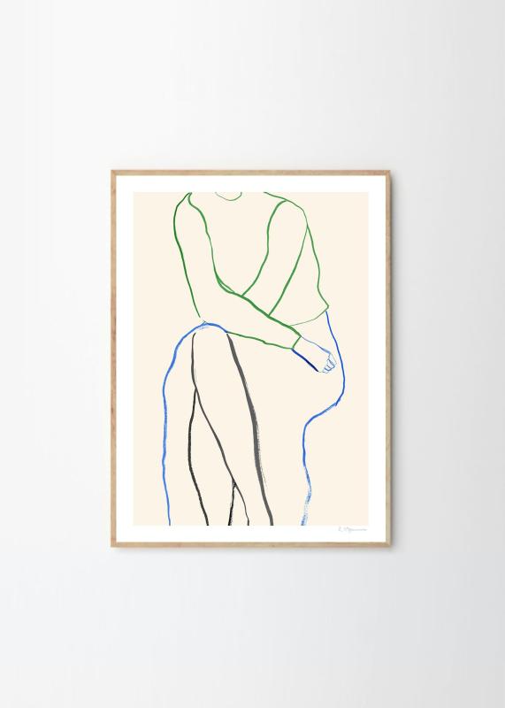 乐天商城 - THE POSTER CLUB ポスタークラブ Sitting 30×40cm Rosie McGuinness