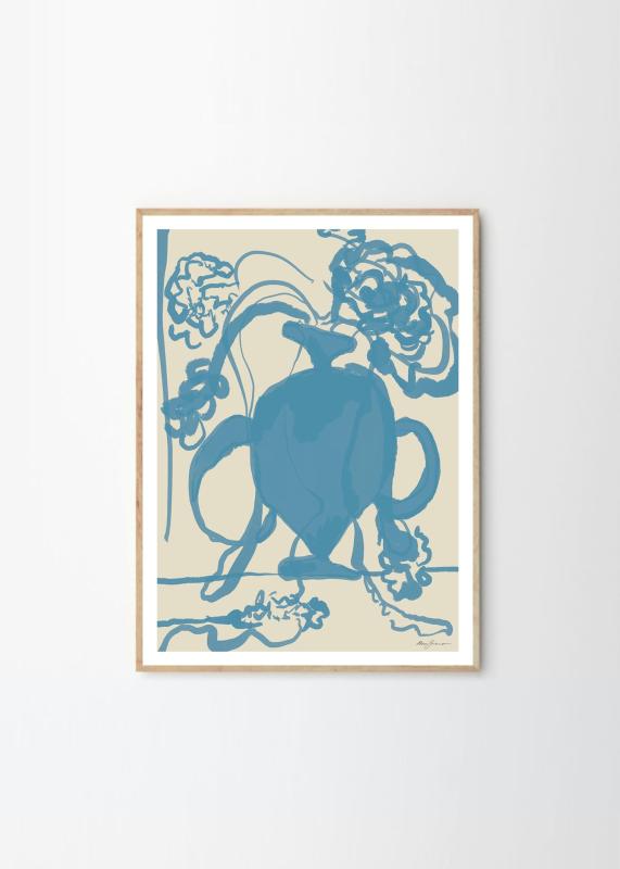 乐天商城 - THE POSTER CLUB ポスタークラブ Dahlia Bleu 30×40cm Anna Johansson