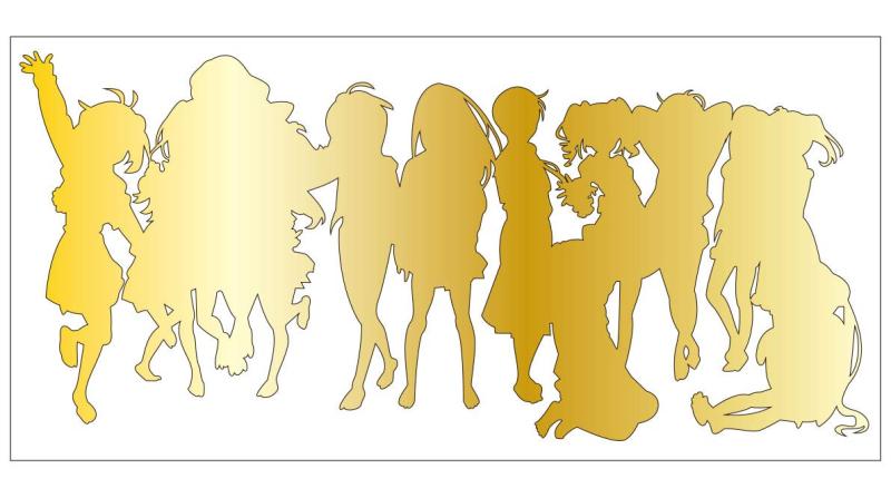 デレステ シルエット カッティングステッカー〈XL〉金