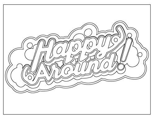 樂天商城 - Happy Around カッティングステッカー〈L〉白