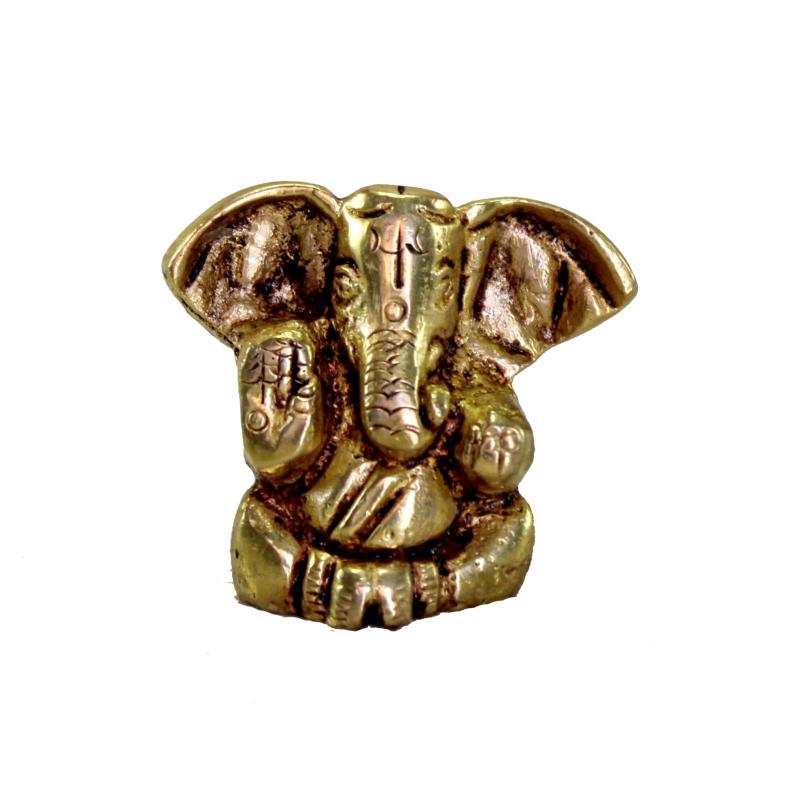 eSplanade Brass Ganesha Idol - 1.2 inches (Small Size) | Home Decor | Ganesh Ganesha | Bal Ganesh | Ganpati Ganapati Murti Stat