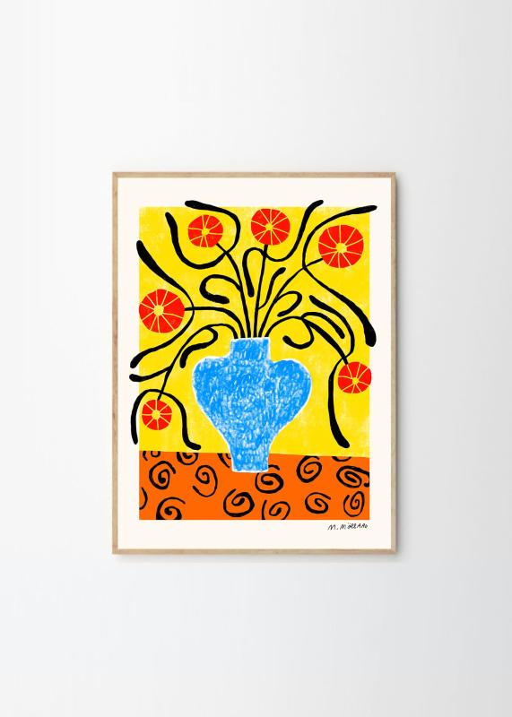 THE POSTER CLUB ポスタークラブ Flowers in Blue Vase 30×40cm Madelen Mollard