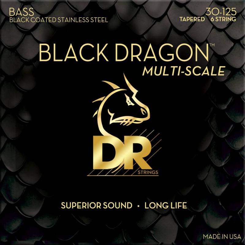 Rakuten - DR Strings (デーアール) 6弦 ベース弦 BLACK DRAGON Multi-Scale DBSMB6-30