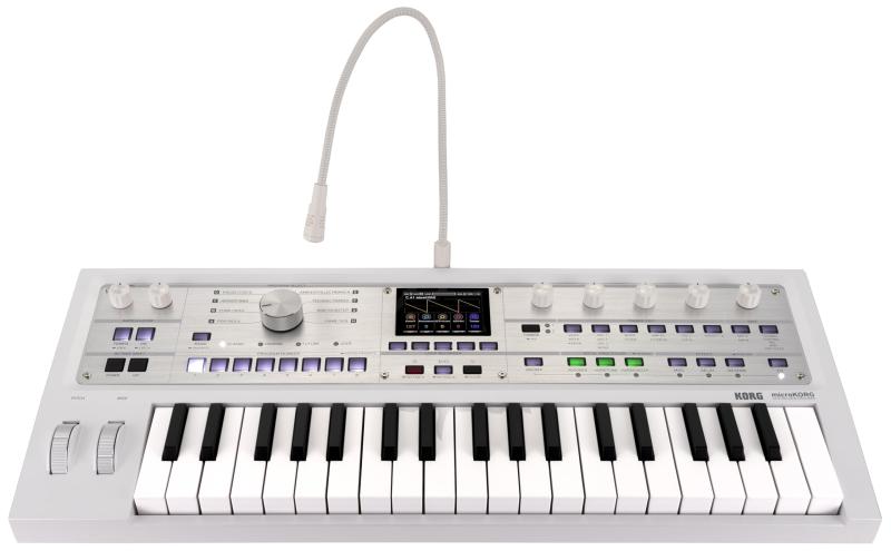 KORG(コルグ) シンセサイザー microKORG 2 カラー/アナログモデリング/ボコーダー/コンパクト/カラー・ディスプレイ/電池駆動可/37鍵 メタリック・ホワイト MK-2 MWH