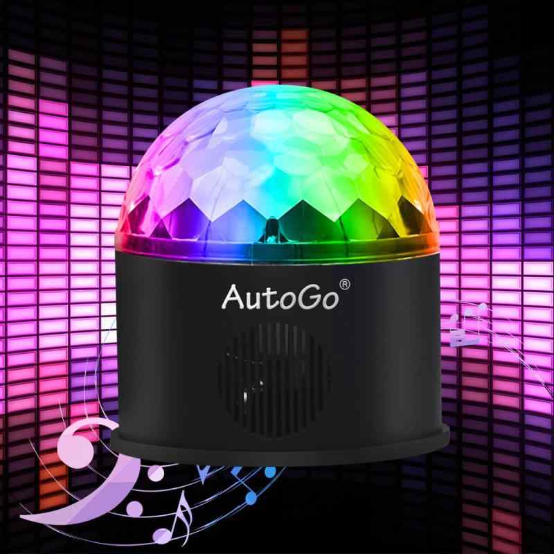 乐天商城 - CCYCCL ミラーボール ディスコライト 【9色RGB】LED ステージライト 舞台照明 リモコン付き 音声起動 多機能 水晶回転式 USB給電式 祝日 カラオケ クラブ パーティーグッズ 文化祭 ガーデン 誕生
