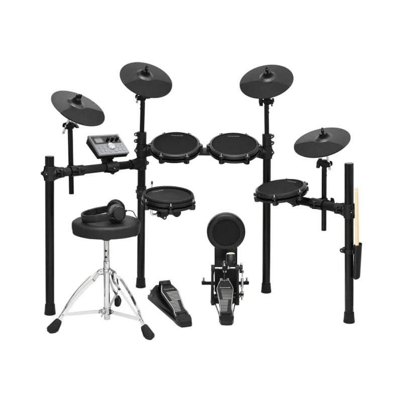 樂天商城 - GrooveLab グルーヴラブ 電子ドラム HitSync+ メッシュパッド仕様 ビーター式ペダル 4シンバル仕様 ブラック GLHS-05/BK [ドラムスティック、スティックホルダー、イス、ヘッドフォン、ドラムキー