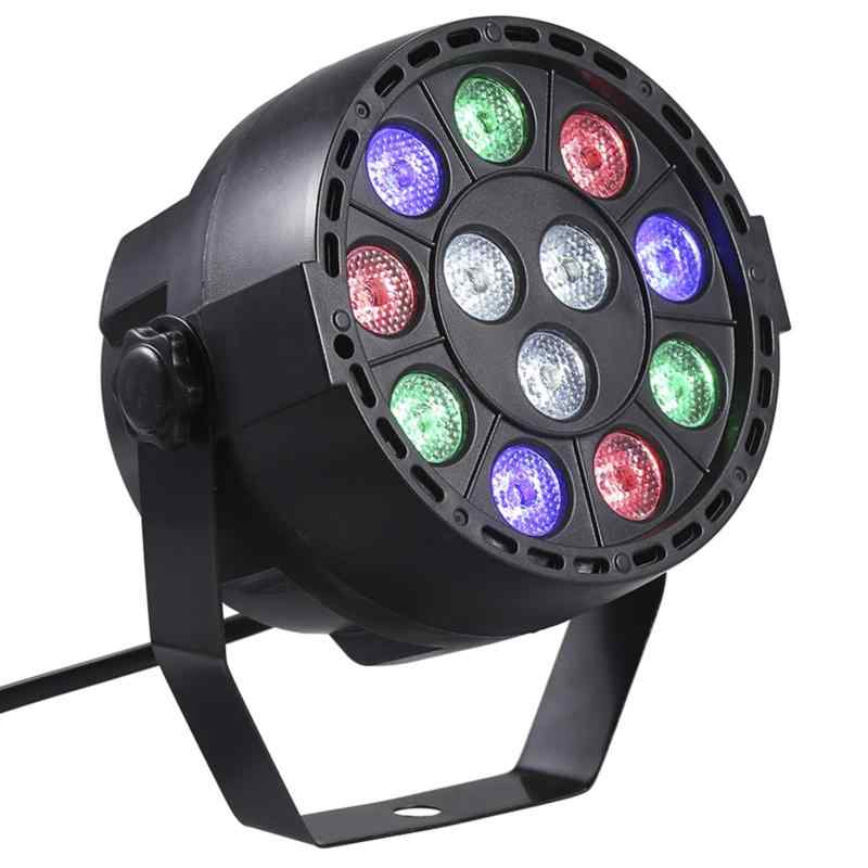 乐天商城 - HEIYE パーライト AC90-240V 12 LED パーライト 8 チャンネル RGBW カラーミキシングステージ照明 DMX ストロボ & サウンドアクティブモード付きディスコパーティークリスマスウォールウォッシュ