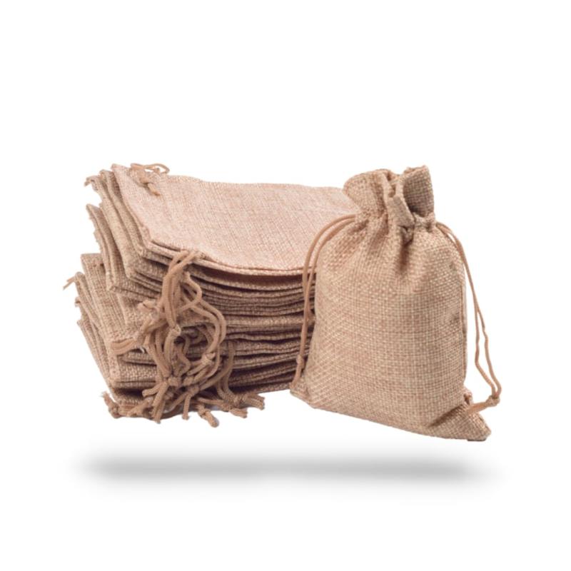 Rakuten - レジプロb 麻袋 巾着袋 無地 10枚セット ラッピング用 収納用 小物入れ
