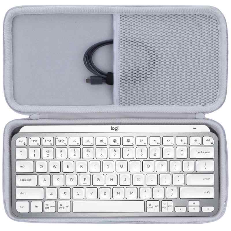 乐天商城 - Lebakort収納ケースと互換性のあるLogicool(ロジクール) MX keys miniキーボード KX700 ワイヤレス キーボード (オフホワイト ケース)
