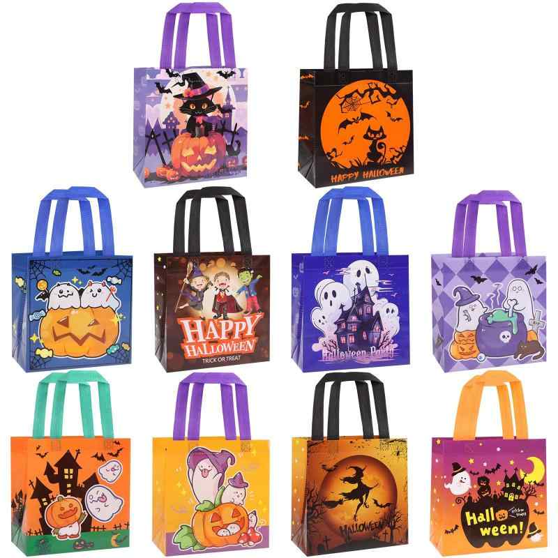 乐天商城 - FINGOOO ハロウィン ギフトバッグ ラッピング袋 大きい 手提げ 不織布 プレゼント 小分け袋 贈り物 かわいい