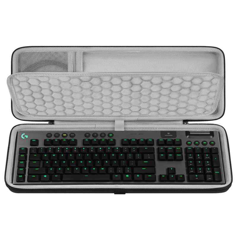 乐天商城 - Geekria フルサイズキーボード ハードシェルケース ロジクール Logicool G915 / G915 Xと互換性あり トラベルキャリングバッグ 108鍵キーボードに適用 (ダークグレー)