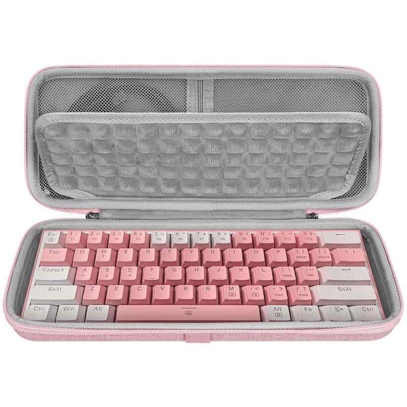 GEEKRIA 60% コンパクトキーボードケース、61 キーコンピュータメカニカルキーボード用ハードシェルトラベルキャリングバッグ、スティールシリーズ SteelSeries Apex Pro Mini/New Apex 9 Mini, HyperX