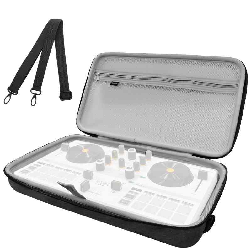 Musiin DJ Controller Case Compatible with Hercules DJControl Mix Ultra, Hard Shell Protection with Dual Zippers, Mesh Pocket &a