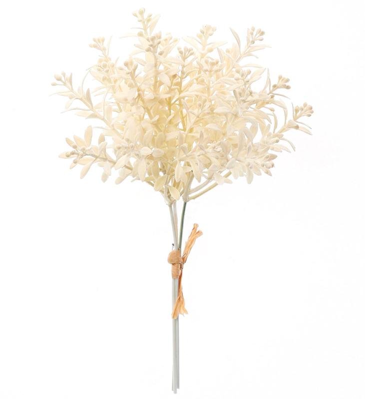 Rakuten - アスカ 造花 ミニリーフバンチ 全長:約23cm、幅:約16cm 1束(3本組)