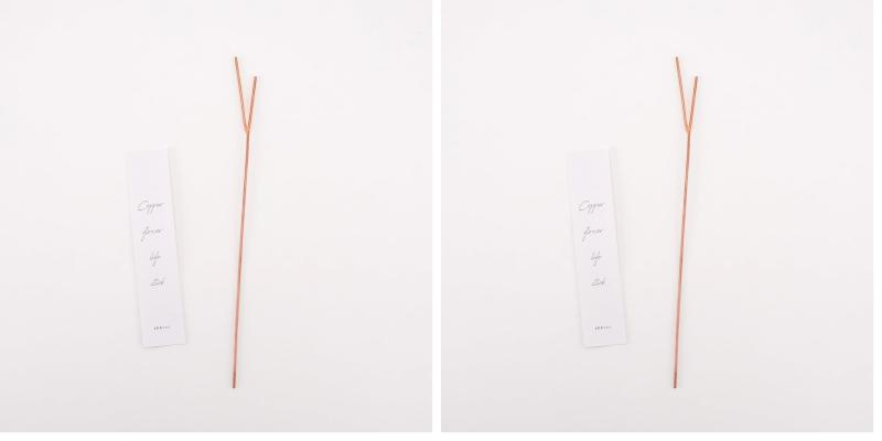 乐天商城 - Shesay 銅製フラワーライフスティック, 切り花を長持ちさせる抗菌スティック, 2サイズ (30cm/40cm), フレグランスカード付き