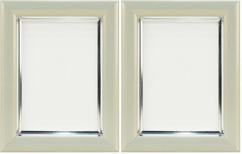 Rakuten - 万丈 VANJOH Vカラー肖像額 Lハーフ PGY（パールグレー） 107311 フォトフレーム 【スタンド付】 【置き専用】