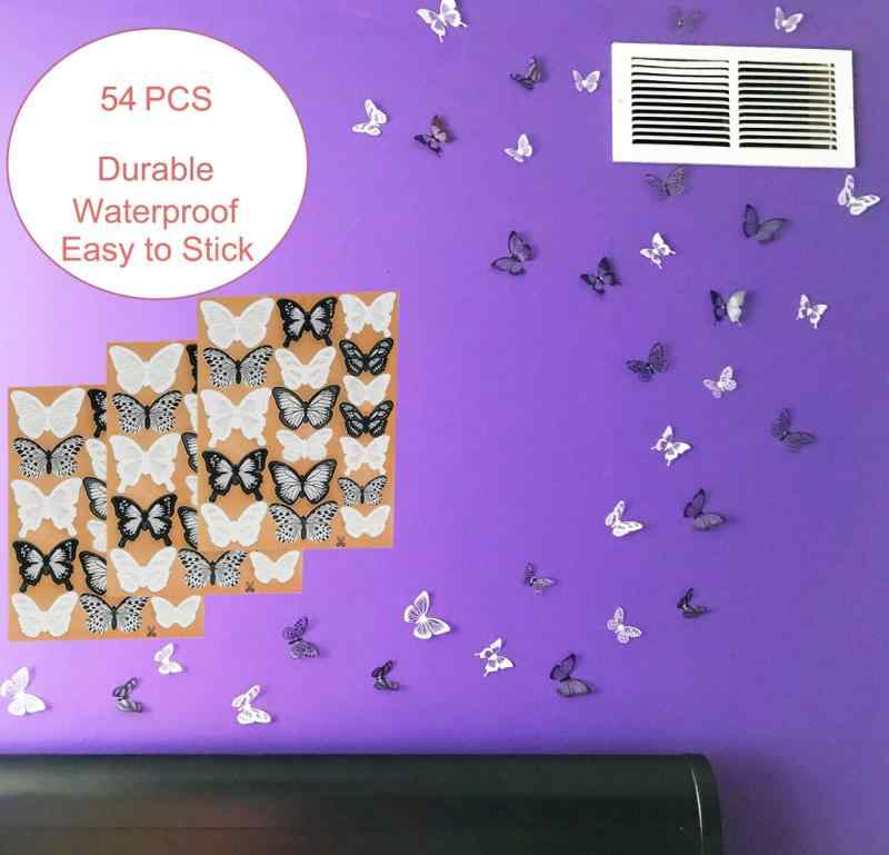 り 立体3D蝶々 蝶型貼り紙 壁紙シールトンボバタフライウォールステカラフル 部屋や、家庭飾り用 両面テープ付き bambooec-10029915 バンブ サンプル画像2