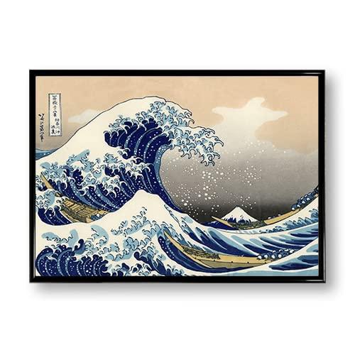 ポスター 葛飾北斎 神奈川沖浪裏 富嶽三十六景 海 波 インテリア アートポスター 風景 ホクサイ 富士 おしゃれ 絵画