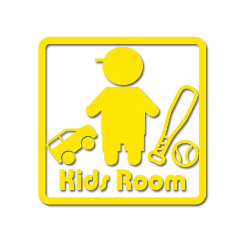 樂天商城 - 【たみ屋】「Kids Room(男の子)」子供部屋 ドアステッカー 新築 マーク カッティングステッカー 光沢・防水 耐水・屋外耐候3～4年 日本製
