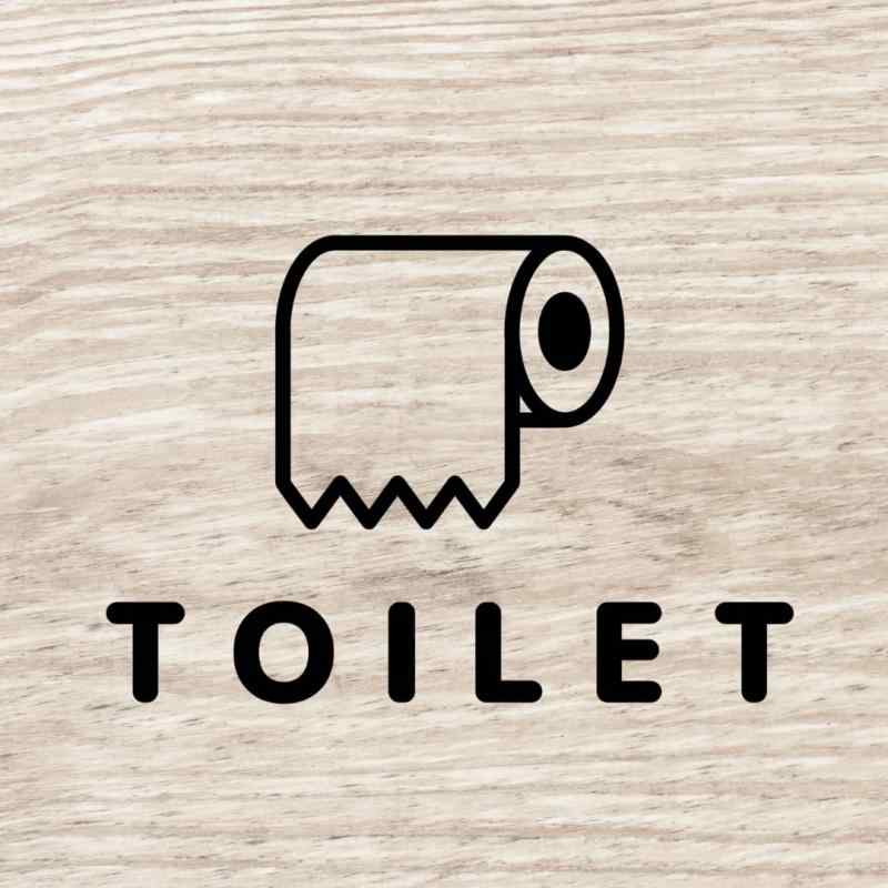 乐天商城 - [nicotto] ルームサイン ドアステッカー TOILET トイレ シール 賃貸OK シンプル おしゃれ 切り文字 カッティングシート