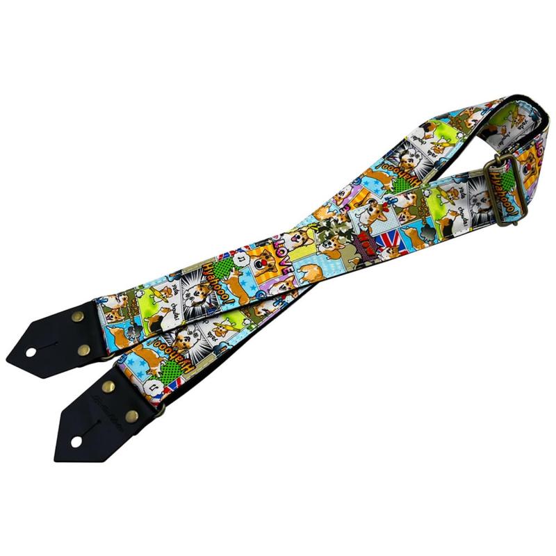  スパイスノート ギターストラップ PP50 Series AmeComi Dogs ポリプロピレン生地 アメコミ風デザイン 日本製 全長820mm～1450mm
