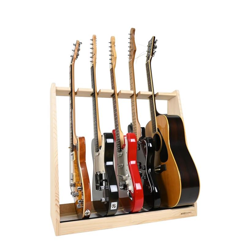 乐天商城 - WOODWORKS 日本製 ギタースタンド エレキギター用 5本掛