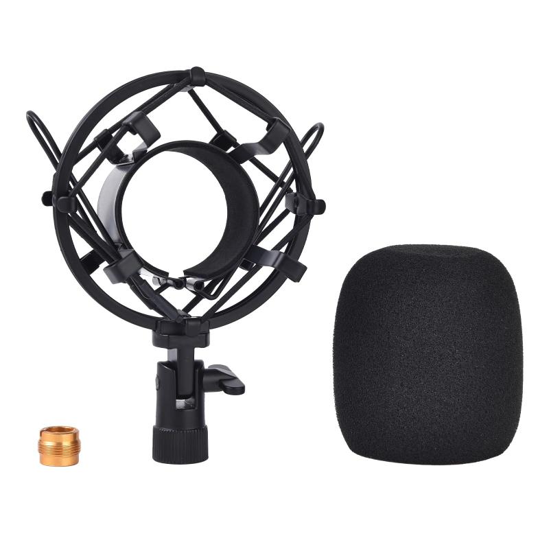 Lukvcoeマイクホルダーアクセサリー、耐衝撃性と耐久性。At2020、Rode Nt1a、Tlm102、Akg P120、V67gなどの直径47mm~53mmのコンデンサーマイク用。(シルバー)